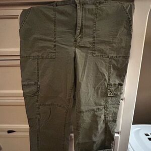 Cosmic Blue Love Capri style/army fatigue pants..